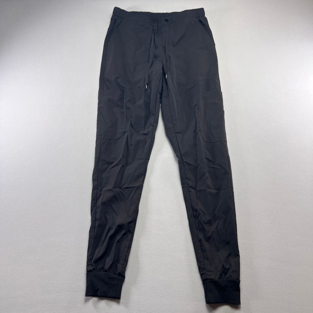 Natural Uniforms Jogger Scrub Pants Womens XS Black Stretch Medical Modern Fit